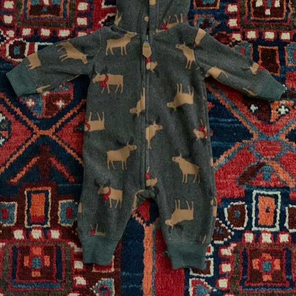 Carter’s Just One You Hooded Zip Up Jumpsuit NB - Picture 4 of 5